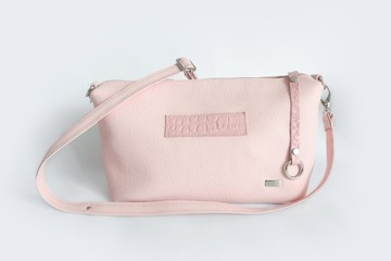 BoxBag SKÓRZANA TOREBKA PUDEŁKOWA LISTONOSZKA PINK