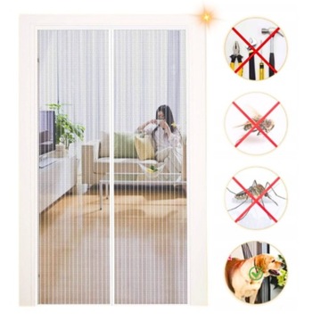 Moskitiera MAGNETYCZNA 80x210 - Ochrona przed Owadami - Mocna - Biała