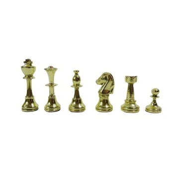 Эксклюзивные латунные шахматные фигуры Staunton S32BLA 28x28см