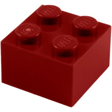 09105 LEGO 3003 4249697 4539104 4249850 - brick 2x2 - c.czerwony - 1szt