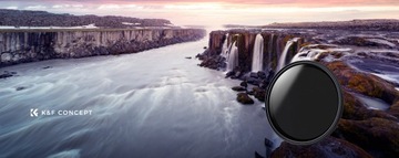 K&F Concept Basic Fader NDX Регулируемый серый фильтр ND2 - ND400 - 58 мм