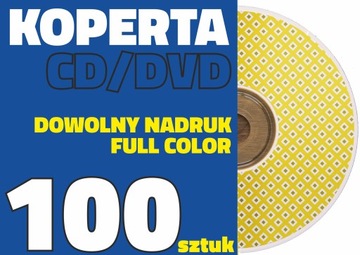 KOPERTY na płyty CD DVD z nadrukiem 100 sztuk