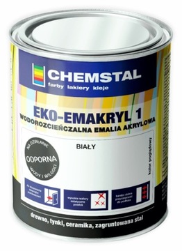 Emalia wodna Eko-Emakryl DO WNĘTRZ 3L biała