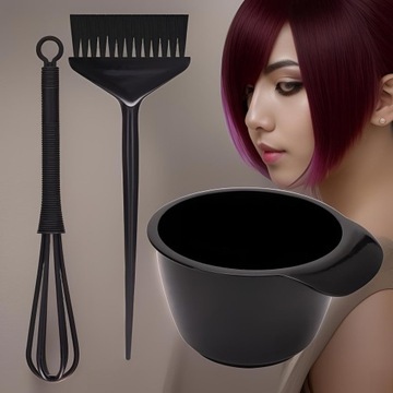 Наборы для окрашивания волос из 3 предметов. Чаша для окрашивания волос. Кисть-смеситель для окрашивания.