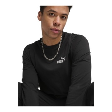 МУЖСКАЯ ФУТБОЛКА С ДЛИННЫМ РУКАВОМ PUMA, ЧЕРНАЯ ФУТБОЛКА С ДЛИННЫМ РУКАВОМ И ЛОГОТИПОМ, размер XL