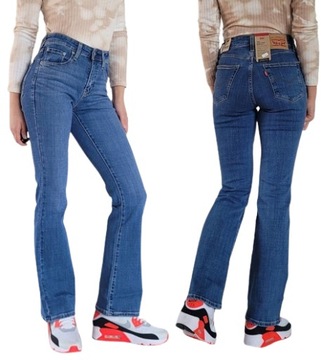 spodnie jeansowe LEVI'S 725 High Rise Bootcut W25 L30 XS dzwony