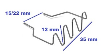 Скобы для сварочного аппарата для пластиковых степлеров RS228 Great Wave 100 шт.