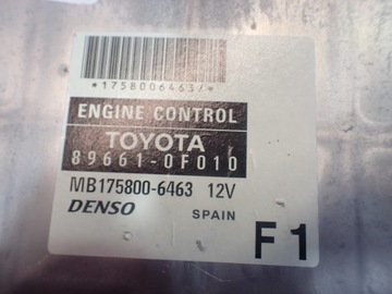 COROLLA VERSO II 2,0 D4D JEDNOTKA MOTORU 89661-0F010 MB175800-6463