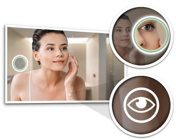 Зеркало LED 110x80, пескоструйная обработка - BOSTON -