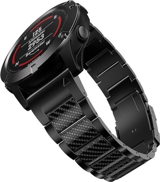BRANSOLETA DO ZEGARKA TYTANOWA CZARNA Garmin Fenix 7/6/6 PRO/5 22mm