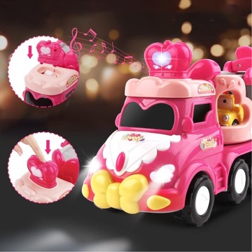 ZABAWKI 5W1 DLA DZIEWCZYNEK 1-3 LETNICH CIĘŻARÓWKA Z TRANSPORTEREM ZABAWKI