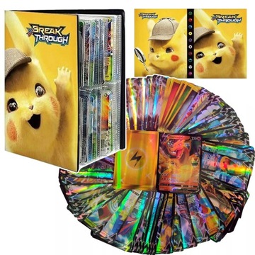 ZESTAW 100 SZT GX KARTY POKEMON RÓŻNE+ALBUM KLASER