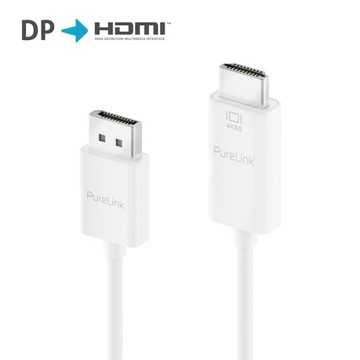 PureLink IS2000-015 aktywny kabel DisplayPort/HDMI 4K 18Gbps 1,5m biały