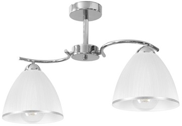 LAMPA WISZĄCA SUFITOWA PLAFON ŻYRANDOL NOWOCZESNA CHROM SZKŁO LED