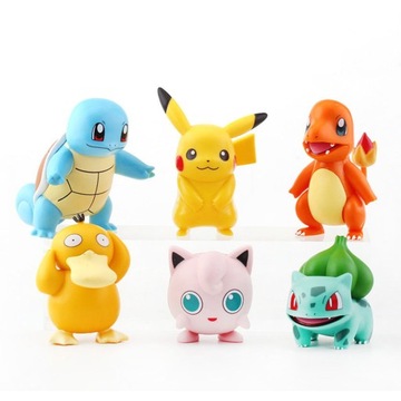 POKEMON ZESTAW 7X FIGURKI FIGURKA 3X POKEBALL KULA DLA FANÓW GRY PIKACHU