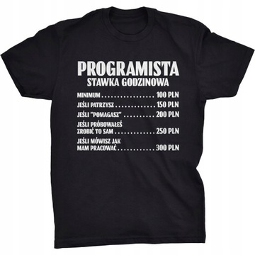 Koszulka Stawka Godzinowa Dla Programisty Prezent