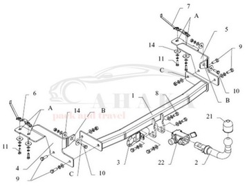 ZAŘÍZENÍ(HÁK) TÁŽNÝ + MODUL FIAT IDEA 2004-