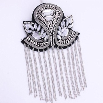 Эполеты с бахромой и бахромой, стразами 2 шт.