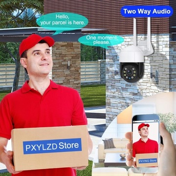 ВРАЩАЮЩАЯСЯ НАРУЖНАЯ IP-КАМЕРА WIFI 4X ZOOM 5MPx 2K