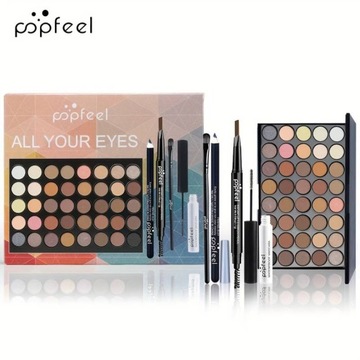 POPFEEL ALL YOUR EYES zestaw kosmetyków do makijażu oczu CIENIE + AKCESORIA