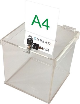 Urna, Box, Skarbonka z plexi 30x30x30 cm