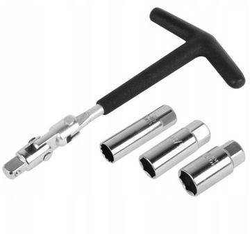 ТОРЦЕВОЙ КЛЮЧ ДЛЯ СВЕЧИ ЗАЖИГАНИЯ С НАСАДКАМИ 16ММ 18ММ 21ММ 3в1