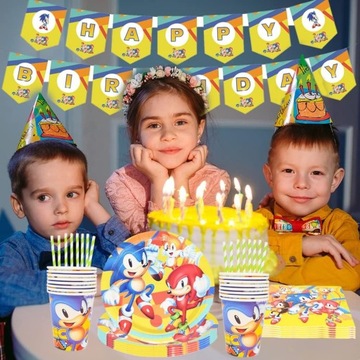 НАБОР КРУЖКИ, ТАРЕЛКИ, САЛФЕТКИ SONIC THE HEDGEHOG SONIC MANIA 66 ЭЛЕМЕНТОВ.