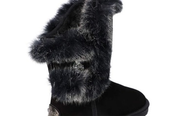 B029 ŚNIEGOWCE EMU BUTY ZIMOWE SKÓRZANE FUTRO B 40