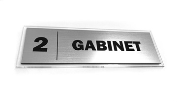 Tabliczka na drzwi biura, gabinetu - elegancka na plexi ! dowolna treść!