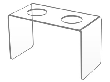 ПОДСТАВКА, КОРМУШКА, ПОДСТАВКА ДЛЯ 2-х ПЛЕКСИ-МОРОЖЕНОГО, 3 мм