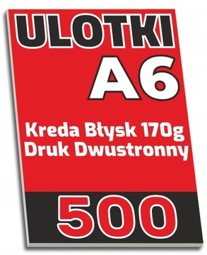 ULOTKA dwustronna A6 KREDA Błysk 170g - 500 sztuk