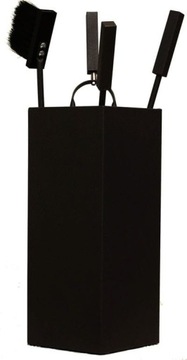 ArtFuego Z-3120-CZ Akcesoria kominkowe ze stali w kubełku, czarne