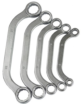 Klucze oczkowe TYP C Wygięte 8-22 mm Płaskie ALTERNATOR 5 sztuk