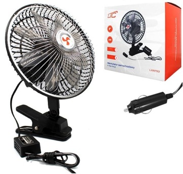 БОЛЬШОЙ АВТОМОБИЛЬНЫЙ ВЕНТИЛЯТОР, ПОВОРОТНЫЙ, РЕГУЛИРУЕМЫЙ, КОЛЕБАНИЕ, 12 В / 24 В