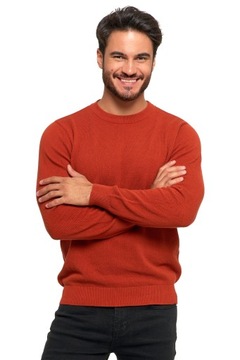 Sweter Męski Elegancki Klasyczny Bawełniany Modny 100% Bawełna MORAJ S