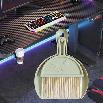 Набор мини-веников для мусора Минималистский настольный зеленый