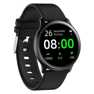 Zegarek SMARTWATCH G.Rossi SW010-11 Czarny pasek Kroki Puls Pogoda SMS PL