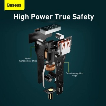 Автомобильное зарядное устройство USB Baseus PD 100 Вт USB Quick Charge 4.0 QC4.0 QC3.0 Type C