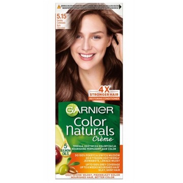 GARNIER COLOR NATURALS FARBA WŁOSÓW KREM KOLORYZUJĄCY 5.15 GORZKA CZEKOLADA