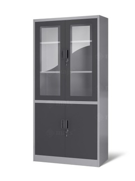SZAFA METALOWA WETERYNARYJNA PRZESZKLONA PÓŁKI FV