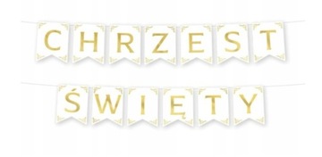 NAPIS CHRZEST ŚWIĘTY GIRLANDA BANER