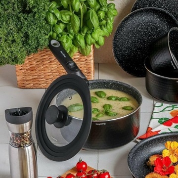 ZESTAW GARNKÓW komplet 3 RONDLE garnki ODPINANA RĄCZKA Konighoffer Handy