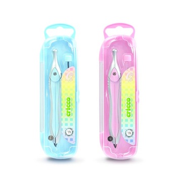CYRKIEL SZKOLNY CRICCO Z GRAFITAMI, PASTEL, ETUI