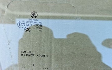 SKLO (OKNO) PŘEDNÍ PRAVÁ SKODA KODIAK 565845202