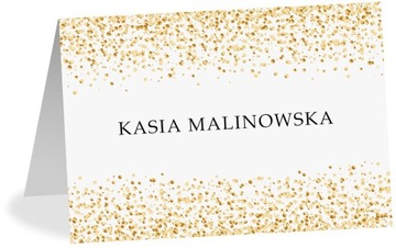 Winietki GOLDEN CONFETTI ślub chrzest komunia