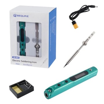 SEQURE SQ001 Przenośna mini lutownica elektryczna OLED zielona TS-B2