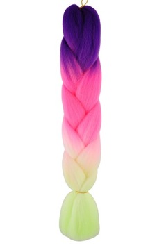 WŁOSY SYNTETYCZNE KOLOROWE WARKOCZYKI OMBRE 3-20