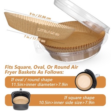 Бумажные вставки для аэрофритюрниц, круглые, 100 шт.