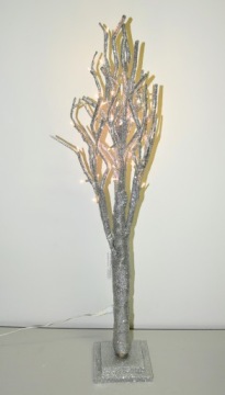 Серебристая светодиодная елка малая 90 см