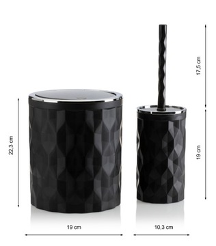 Набор для ванной комнаты Reina Set Accessories 5 элементов, черный хром 5 в 1